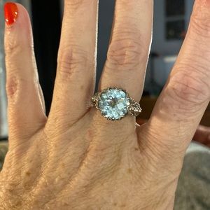 Artisan Crafted Aquamarine Solitaire Size 8